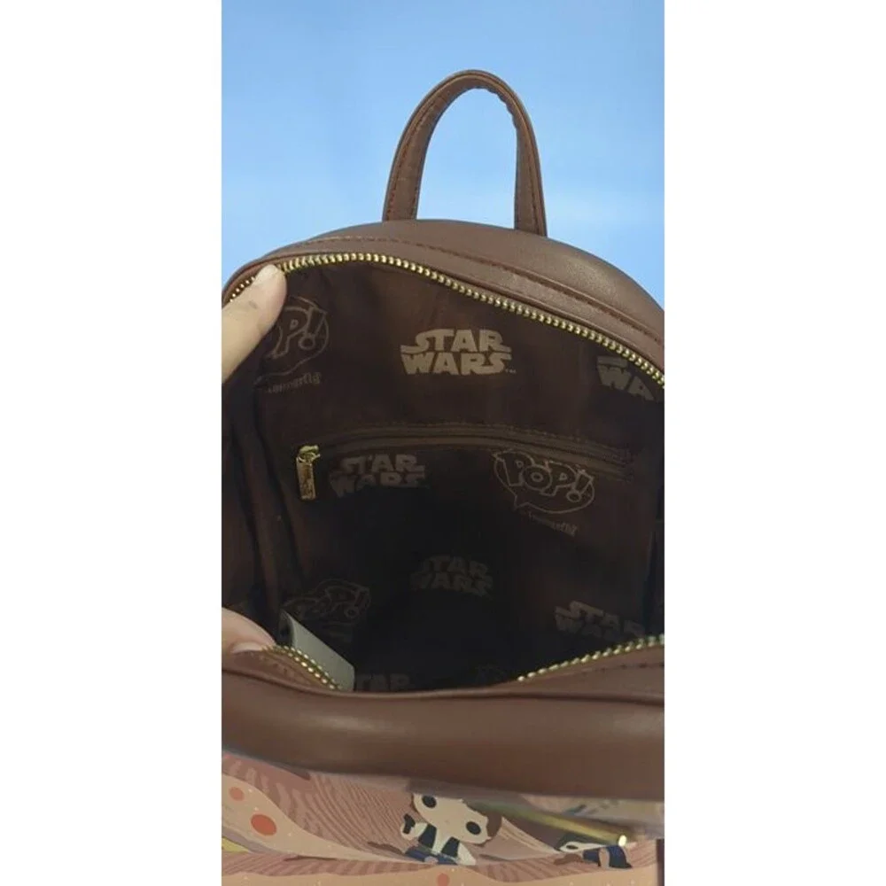 Loungefly Funko Pop Star Wars Tatooine Chewie Hans Solo Mini Backpack